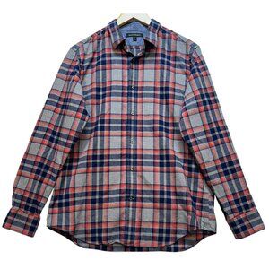 Banana Republic Men's Flannel Button Down Shirt Long Sleeve Size L Multi Plaid
